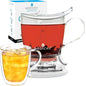 GROSCHE Aberdeen 34 oz tea pot and bottom dispensing tea steeper and Cyprus by GROSCHE
