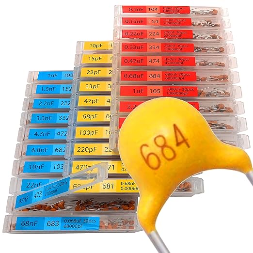 EEEEE 30 Value 900 pcs Multilayer Monolithic Ceramic Capacitor Assortment kit by EEEEE