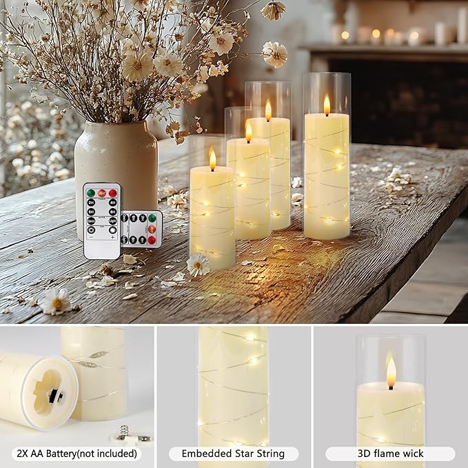 24 Pack Christmas Decoration Flickering Flameless Candles, Battery Operated - Image 6