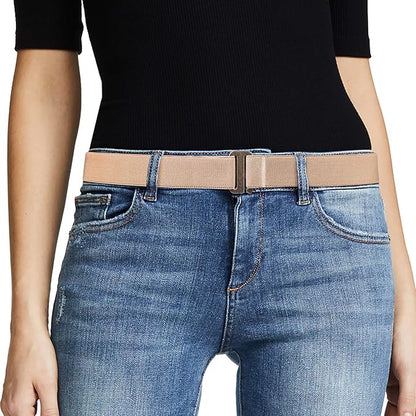 JASGOOD Women No Show Stretch Belt Elastic Web Strap Belt by JASGOOD