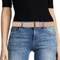 JASGOOD Women No Show Stretch Belt Elastic Web Strap Belt by JASGOOD