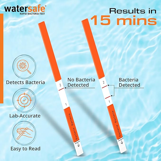 Pool and Spa Rapid Bacteria Test by Watersafe, Test Strips to Detect Down to 1 - Image 5