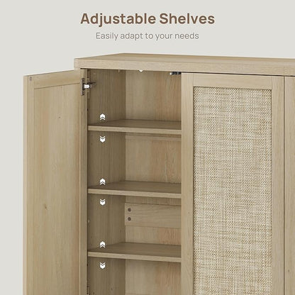 SICOTAS Rattan Shoe Storage Cabinet - Image 5