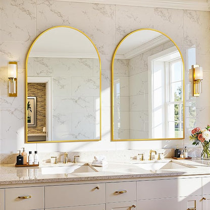 Arched Mirror 24"x36", Bathroom Mirror, Wall Mounted Vanity Mirror - Image 2