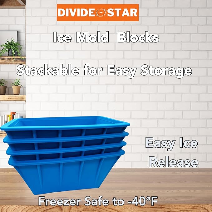 Extra Large 32LB Ice Block Molds – 4-Pack Silicone Ice Makers - Image 5
