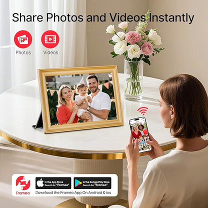Frameo 10.1 Inch WiFi Digital Picture Frame, 1280x800 HD IPS Touch Screen Photo - Image 2