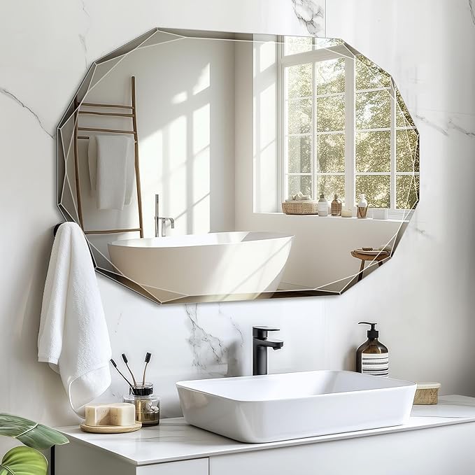 Bathroom Mirror for Wall, Bathroom Vanity Mirror, Wall Mount Vanity Mirrors - Image 2