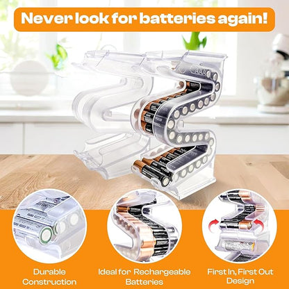 Battery Ladder Organizer Case for AAA Batteries - Image 2