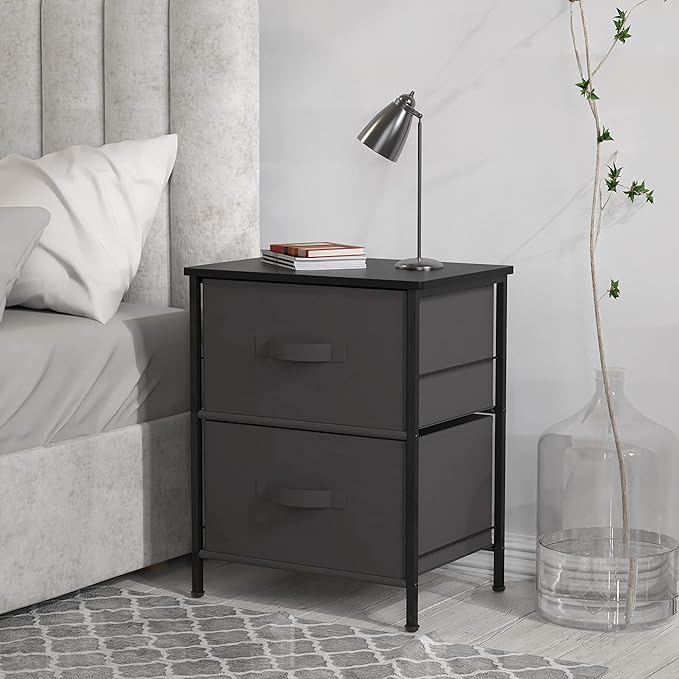 SIMPLE HOUSEWARE 2 Tier Night Stands Dresser - Image 4