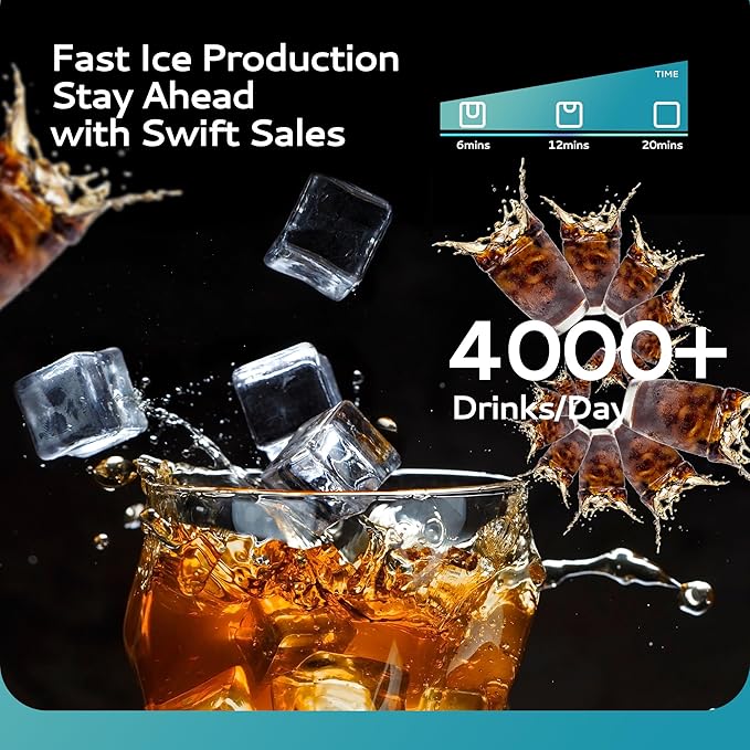 EUHOMY Commercial Ice Maker Machine 500Lbs/24H, SECOP Compressor&ETL Approval - Image 3