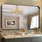 CIRCUMI Black Bathroom Mirror, Rounded Corner, Tempered Glass, Large Mirror by CIRCUMIMirror