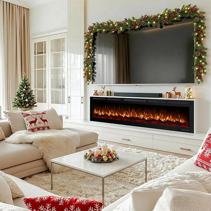50 Inch WiFi-Enabled Recessed Electric Fireplace Inserts - Image 2