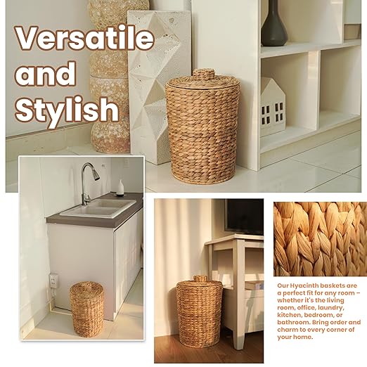 4 Gallons Wicker Waste Basket - Image 5