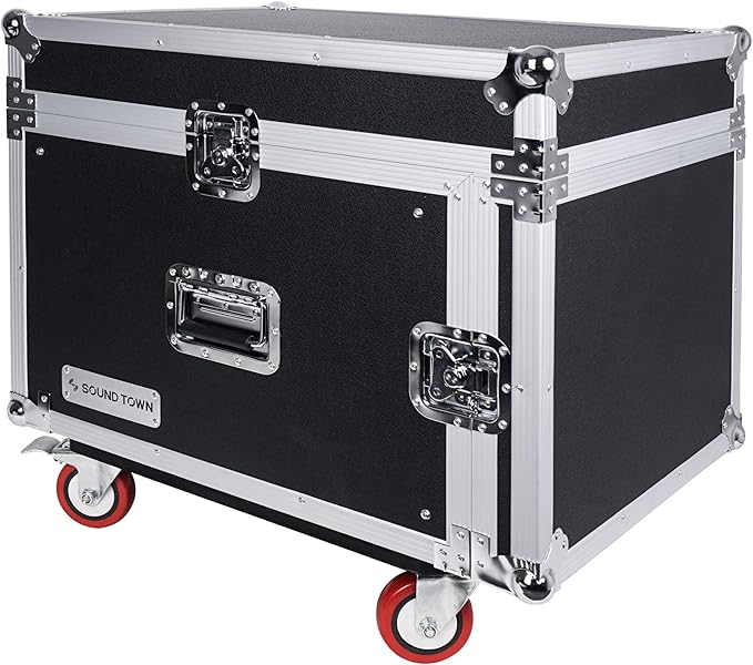 Sound Town High-Quality 1/2” Plywood 8U PA DJ Pro Audio Rack/Road ATA Case - Image 2