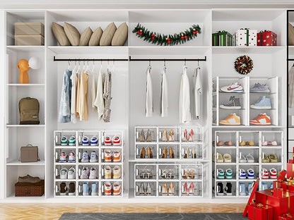 Shoe Organizer, 12 Pack Shoe Storage Shoe Organizer - Image 8