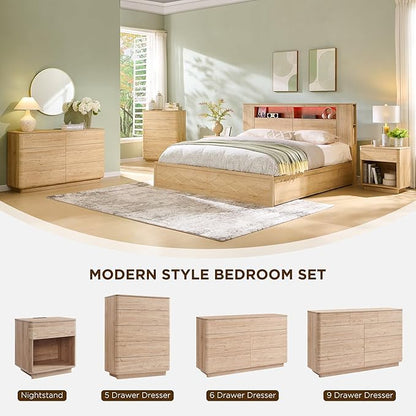 JXQTLINGMU 5 Drawer Dresser for Bedroom, Push-to-Open Chest of Drawers for - Image 5