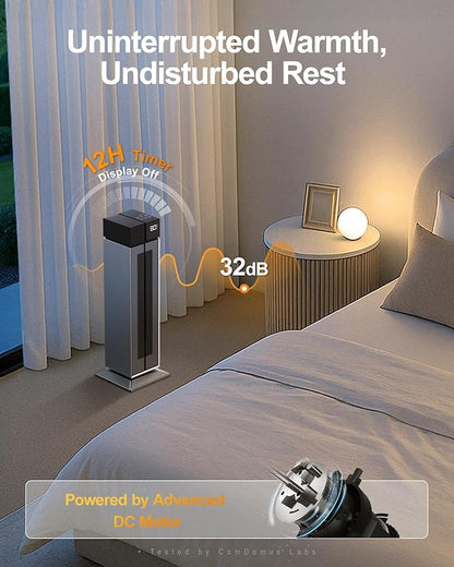 ComDomus Electric Heaters for Indoor Use, 25” Space Heater Large Room - Image 7