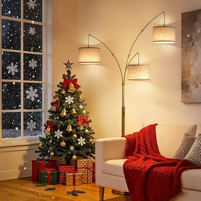 Fansdrick Gold Floor Lamps for Living Room, Super Bright Arc Floor Lamp - Image 3