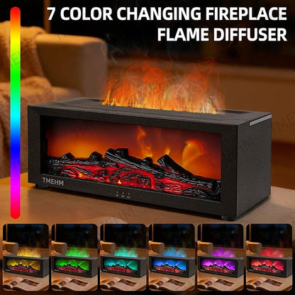 Fireplace Flame Air Diffuser Humidifier, 7 Colors Aromatherapy Essential Oil - Image 5