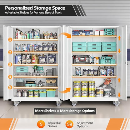 VINGLI Large Metal Storage Cabinet - Image 5