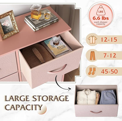 WLIVE Fabric Dresser for Bedroom, Tall Dresser - Image 5