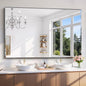 CILIBER 60x40 Large Beveled Mirror, Frameless Beveled Bathroom Mirrors by CILIBER