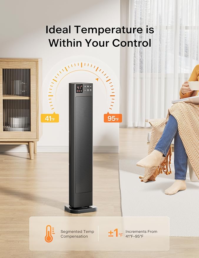 PELONIS 30” Ceramic Tower Space Heater - Image 8