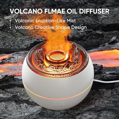 Essential Oil Diffuser, Volcano Fire Flame Aromatherapy Diffuser, 360ml - Image 2