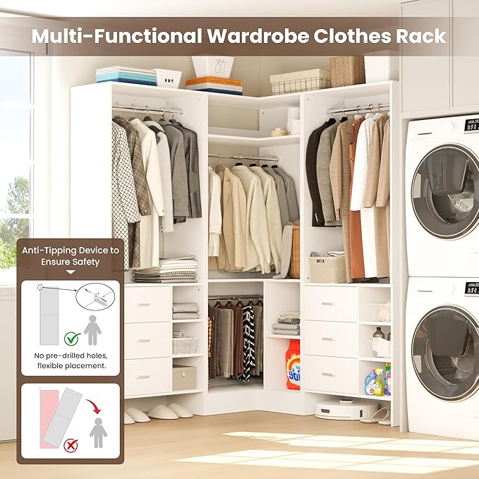 HOMPUS Modular L-Shaped Closet System - Image 8