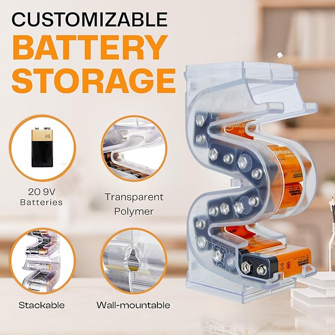 Battery Ladder Organizer Case for 9V Batteries - Image 4