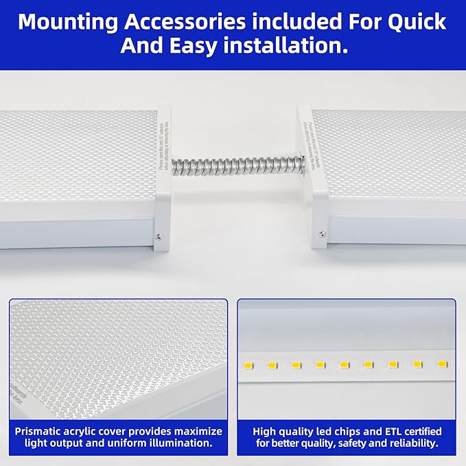 hykolity 4FT LED Wraparound Light, 4 Foot LED Wrap Light Fixture, Flush Mount - Image 4