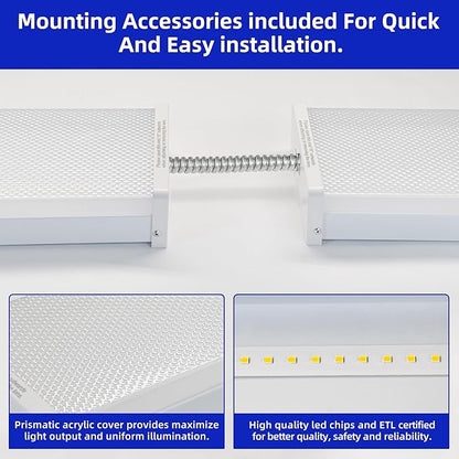 hykolity 4FT LED Wraparound Light, 4 Foot LED Wrap Light Fixture, Flush Mount - Image 4