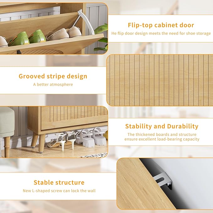 Shoe Storage Cabinet for Entryway - Image 3