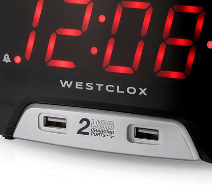 Westclox Large 1.4” Red LED Digital FM Clock Radio - Image 5