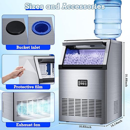 Ice Maker Commercial Ice Maker Machine 200lbs/24H - Image 9