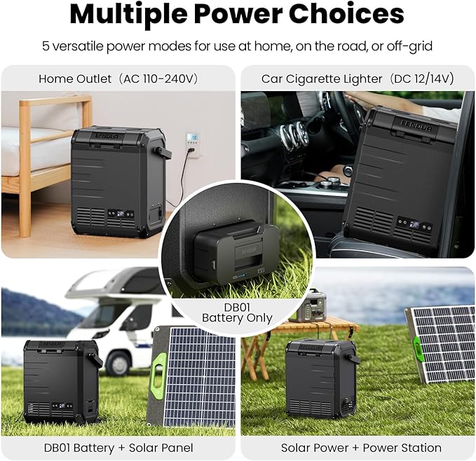 EENOUR D10 12 Volt Car Refrigerator, Portable Freezer 10.6Qt/10L, Compressor - Image 4