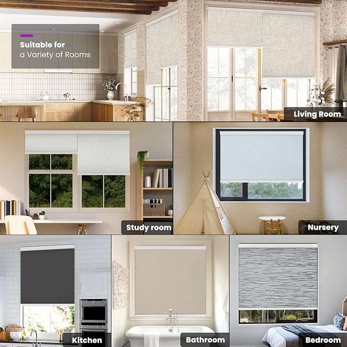 Astomi Motorized Roller Shades for Windows, Smart Blinds, Voice Control - Image 9