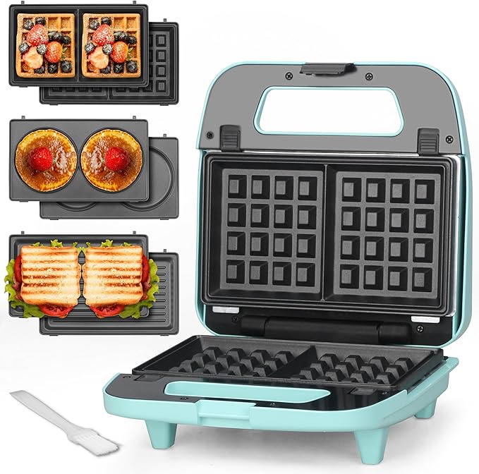 Baker’s Friend 3 in 1 Mini Waffle Maker by Baker%27s+Friend