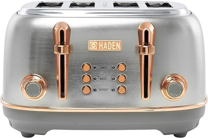 Haden Heritage 4 Slice Wide Slot Stainless Steel Toaster by HADEN