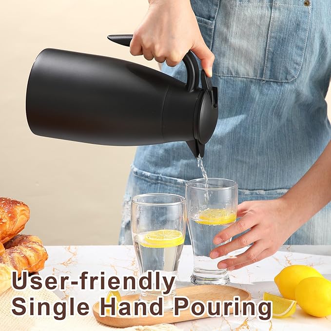 Norme 2 Pcs Thermal Coffee Carafe Insulated Stainless Steel Coffee Carafe - Image 5