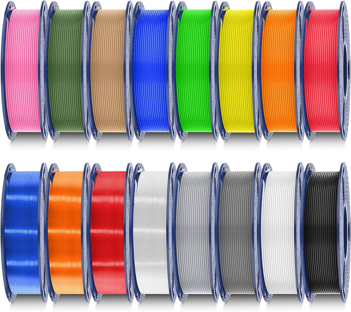 sunlu 16 color pla filament bundle multicolor, 0.25kg, main product view