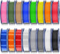 sunlu 16 color pla filament bundle multicolor, 0.25kg, main product view