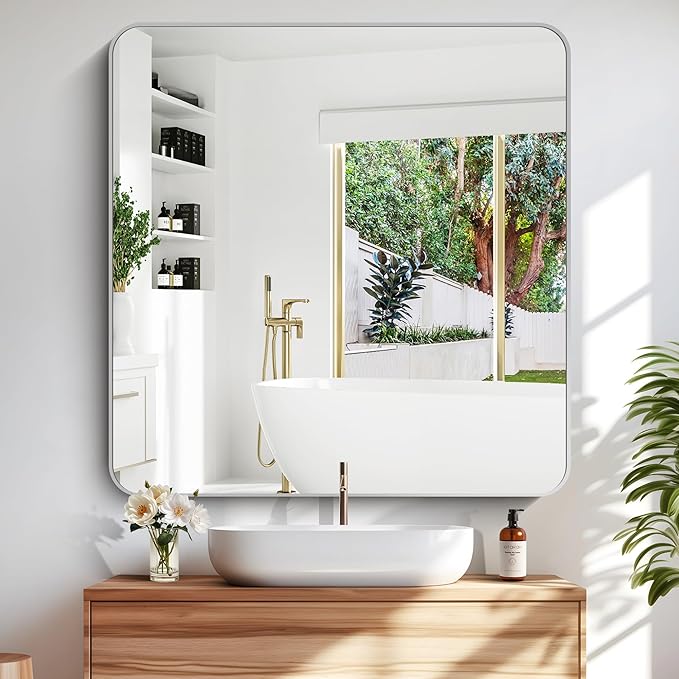 42" x 42"Bathroom Mirror, Decorative Rectangular Vanity Mirror - Image 3