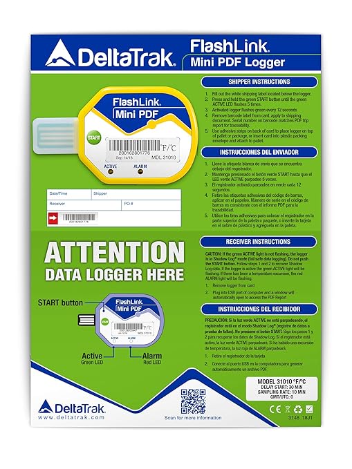 Deltatrak 85 Days USB Temperature Data Logger Recorder in-Transit Trip Single - Image 2