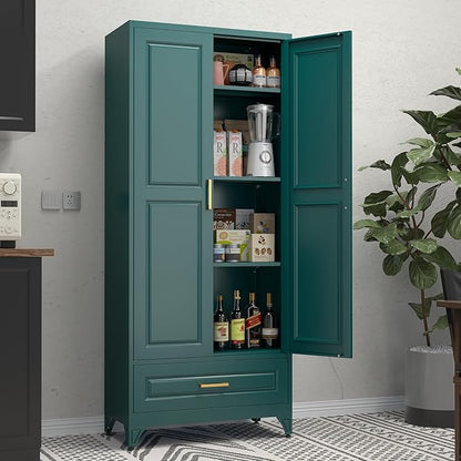 75" Tall Metal Storage Cabinet, Kitchen Pantry Storage Cabinets - Image 2