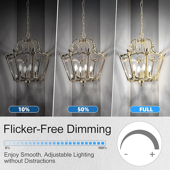 GvvooHome LED Candelabra Light Bulbs, E12 Bulb dimmable, 40 watt Equivalent - Image 4