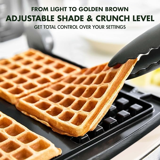 GreenPan Elite 4-Square Belgian & Classic Waffle Maker, Healthy Ceramic - Image 7