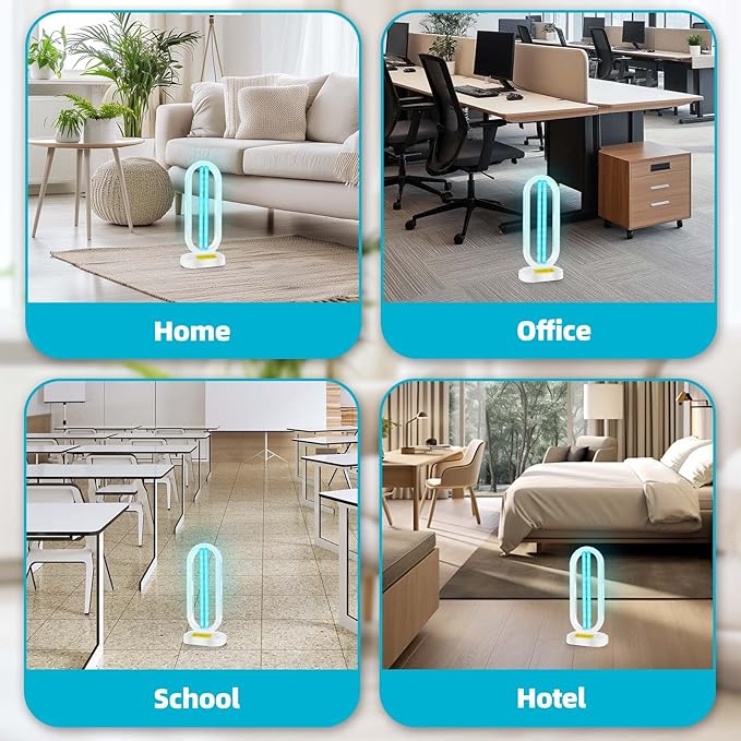 UV Light Sanitizer, 4-Speed Timing and Remote Control UVC Home Disinfection - Image 7
