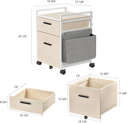 EUREKA ERGONOMIC 2-Drawer Mobile File Cabinet - Image 2