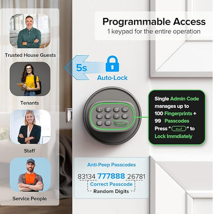 ThorBolt Keyless Entry Door Lock, Fingerprint Door Lock - Image 4